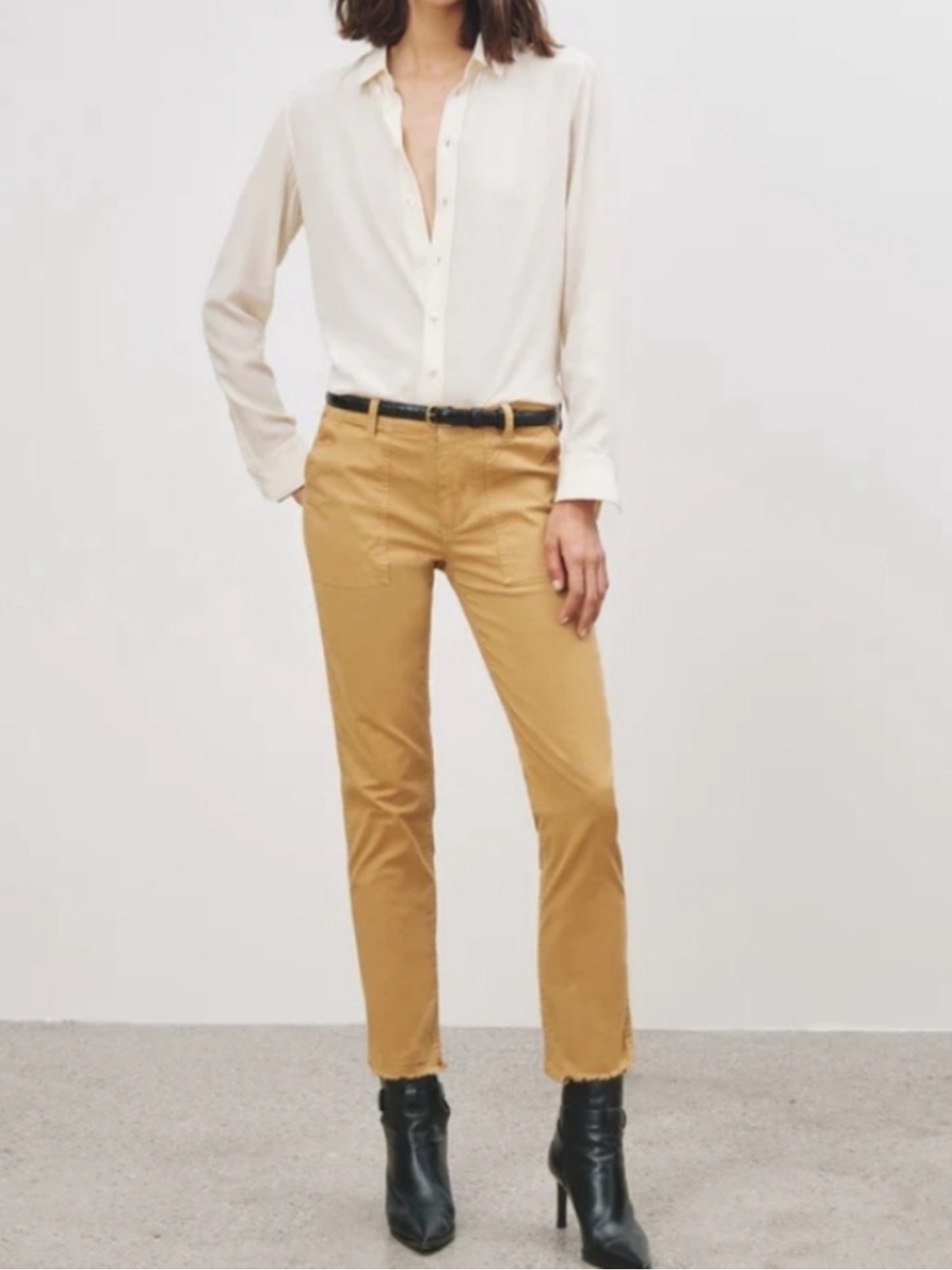 Nili Lotan Jenna Straight Pants in Tawny Tan Size 0